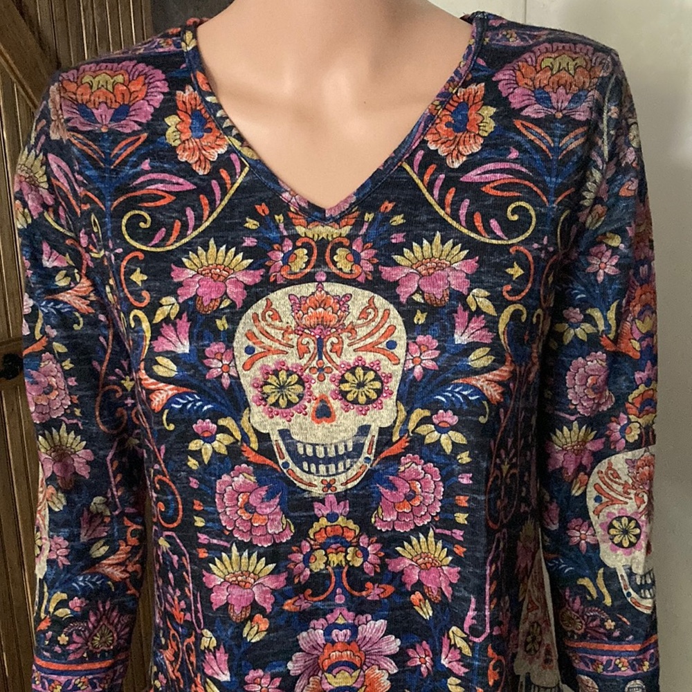 One World Embellished Skull Tunic NEW WITH TAGS